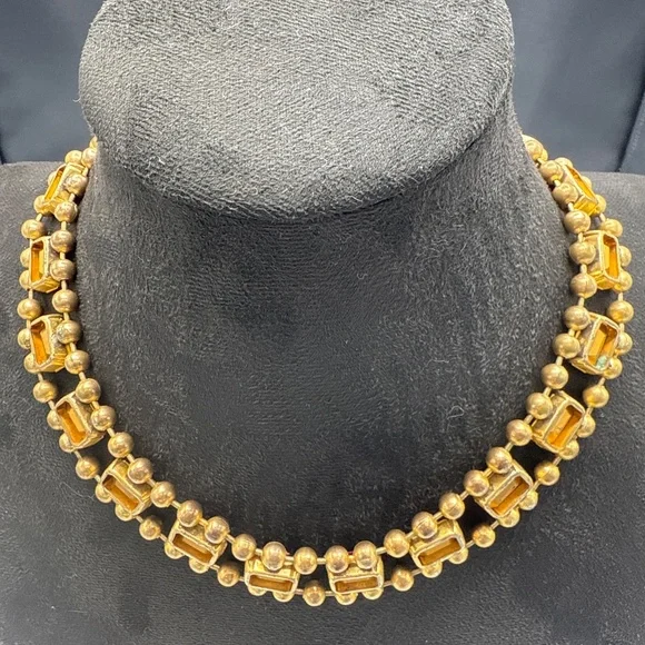 Art Deco amethyst glass necklace - Picture 9 of 14